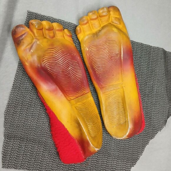 Vintage Jackie Kannons Kazy Feet 60s Monster Halloween Costume Lined Clown Shoes - Picture 3 of 4